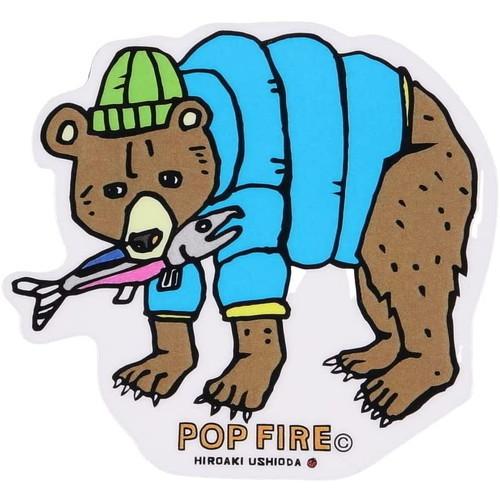 (POP FIRE)ポップファイヤー ステッカー クマ｜wins