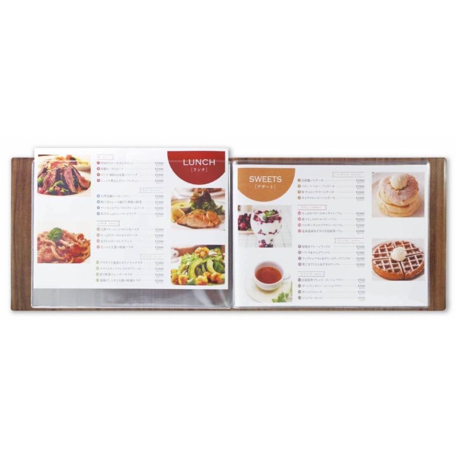 送料無料 メニューブック 4枚 8ページ 和風 木目 横 ファイル おしゃれ 8ページ 和風 洋風 中華 素材 加工とも安心と信頼の日本製 Sono Menu8h Wd ウィンズ 通販 Yahoo ショッピング