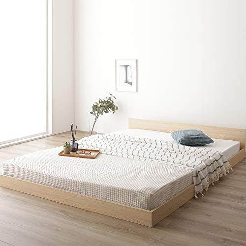 ベッド 低床 ロータイプ すのこ 木製 一枚板 フラット ヘッド シンプル モダン ナチュラル シングル ボンネルコイルマットレス付き Smkn1soreang Sch Id