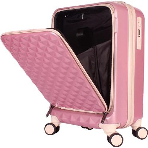 実際に使って改良したフロントオープンスーツケース キャリーバック 軽量 キャリーケース 軽量 前ポケ サイズはハンドル キャスター部含む Tsaロック ウィンター 1泊 A B09h6s6cv8 売り出し大特価