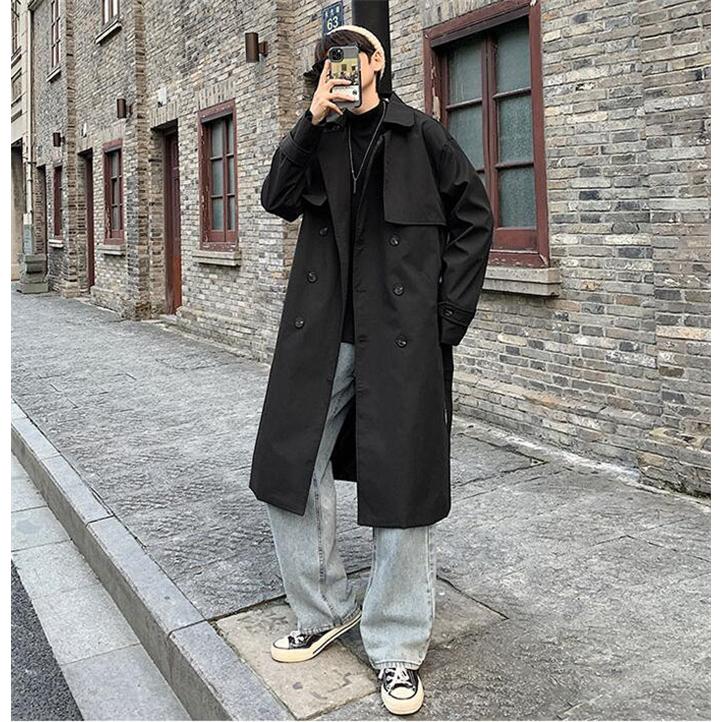春 トレンチコート メンズ ビッグシルエット ゆったり 無地 スプリングコート 秋 アウター ジャケット モード 秋 膝下 ウェストベルト 02apr21nfy04 Winter Fall 通販 Yahoo ショッピング
