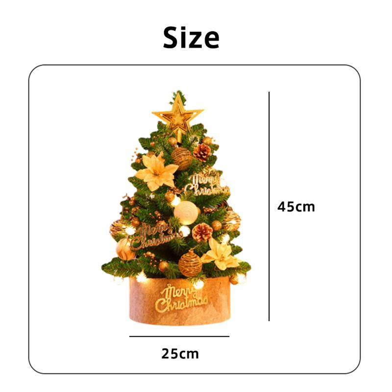 クリスマスツリー 45cm 卓上 飾り LEDライト イルミネーションツリー