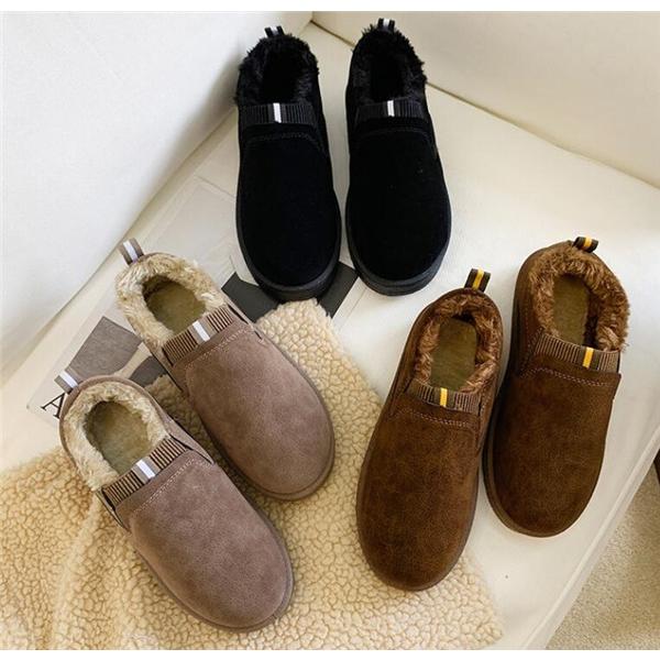ムートンブーツ レディース スリッポン ボアシューズ 裏ボア 美脚 裹