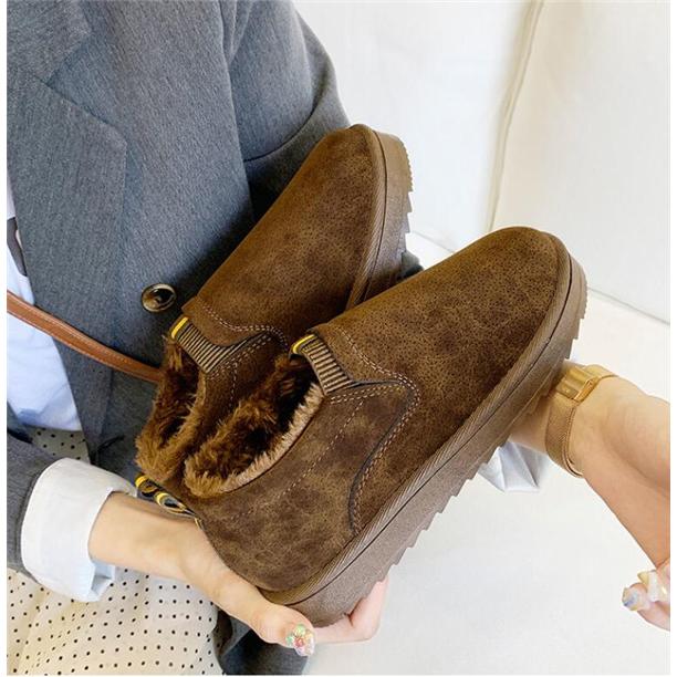 ムートンブーツ ブラウン スリッポン ムートンブーツ スリッポン レディース[品番：BCYW0033293]｜BACKYARD
