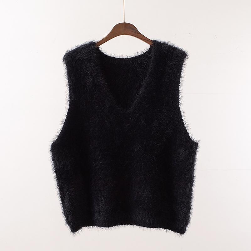 ファーベスト レディース vネック チョッキ 重ね着 ベスト ボアベスト