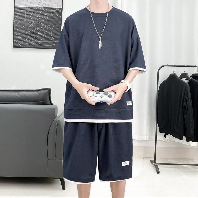 ジャージ メンズ スウェット上下セット Tシャツ半袖 吸汗速乾 重ね着