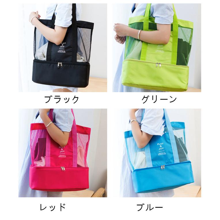 ビーチバッグ クリアバッグ レディース プール バッグ 海水浴 大容量 水泳 乾湿分離 防水 ビーチグッズ メッシュ スイミングバック 収納バッグ 爆買 |  | 02