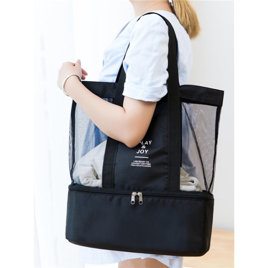 ビーチバッグ クリアバッグ レディース プール バッグ 海水浴 大容量 水泳 乾湿分離 防水 ビーチグッズ メッシュ スイミングバック 収納バッグ 爆買 |  | 21