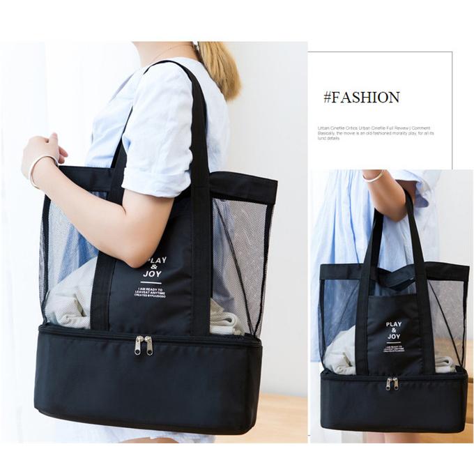 ビーチバッグ クリアバッグ レディース プール バッグ 海水浴 大容量 水泳 乾湿分離 防水 ビーチグッズ メッシュ スイミングバック 収納バッグ 爆買 |  | 10