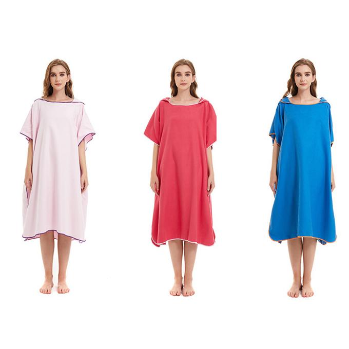 ビーチタオル タオル フード付き 大人マント 両側ボタン付き プールタオル 大人用 無地　吸水性 洗える お着替タオル お着替ポンチョ |  | 17