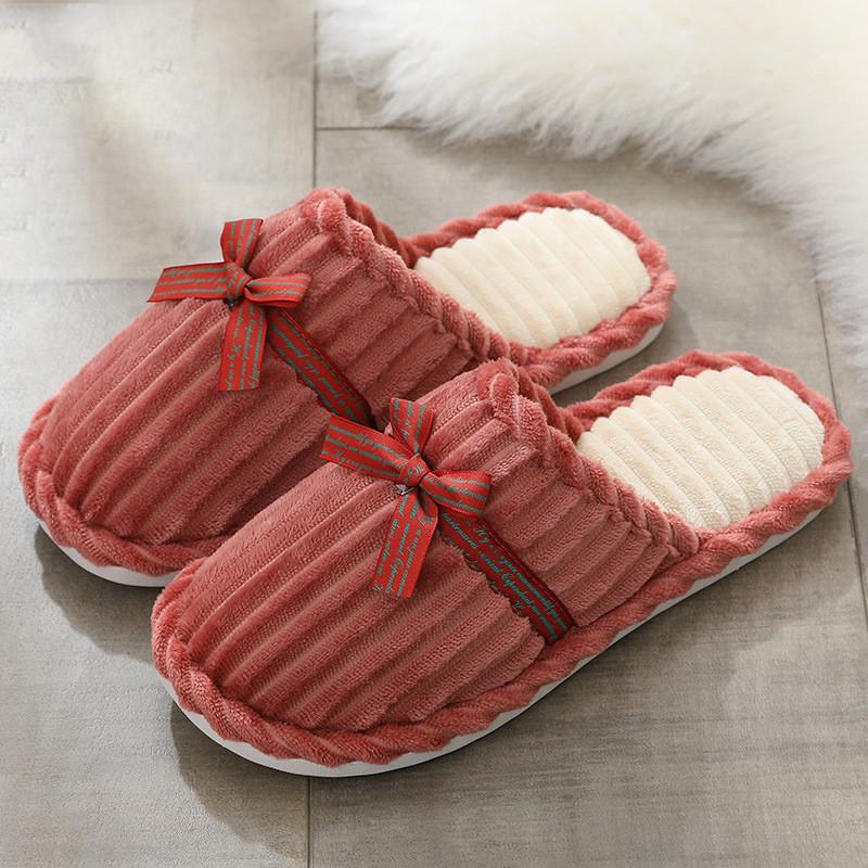 スリッパ ボアスリッパ ルームシューズ レディース 暖かい 冬用 室内履き 来客用　ペア ムートン 洗える 冷え対策 シンプル リボン 低反発 |  | 05