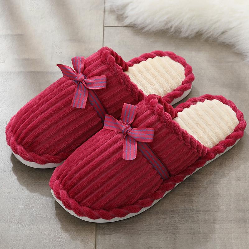 スリッパ ボアスリッパ ルームシューズ レディース 暖かい 冬用 室内履き 来客用　ペア ムートン 洗える 冷え対策 シンプル リボン 低反発 |  | 06
