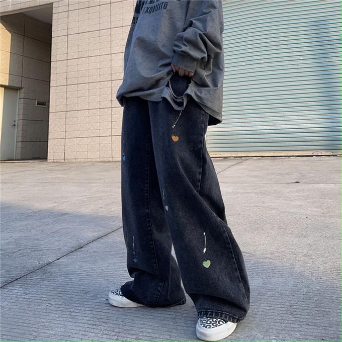 上品な 極太 メンズ ワイドパンツ デニム 秋服 無地 チノパンツ バギーパンツ ヒップホップ ダンス Hiphop B系 ダボパン ストリート ジーンズ ジーンズ デニム サイズ Xl Www Ellepiserramenti It