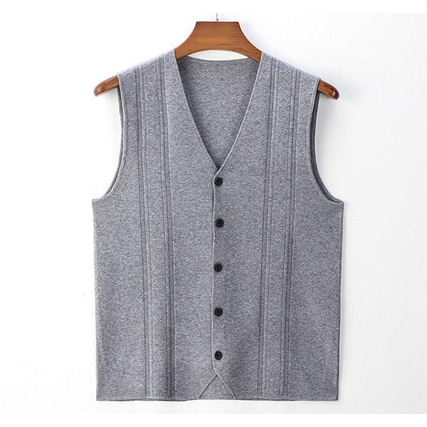 G/FOREジーフォア Vネックベスト メンズニットベスト 透かし編み