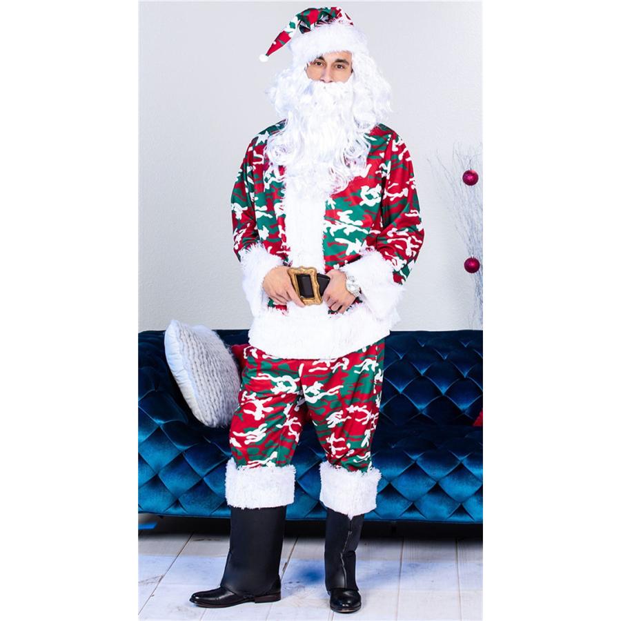 サンタ クリスマス コスプレ 5点セット メンズ用 トップス パンツ