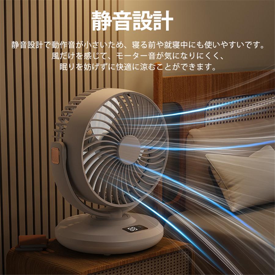 扇風機 卓上扇風機 壁掛け扇風機 自動首振り 5段階風量調節 風量段階