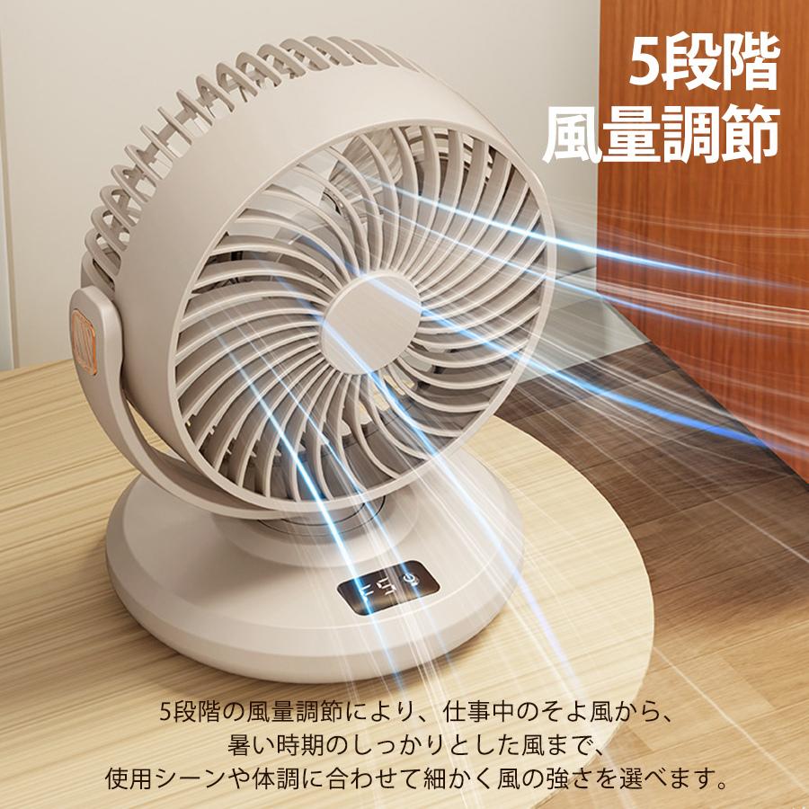 扇風機 卓上扇風機 壁掛け扇風機 自動首振り 5段階風量調節 風量段階
