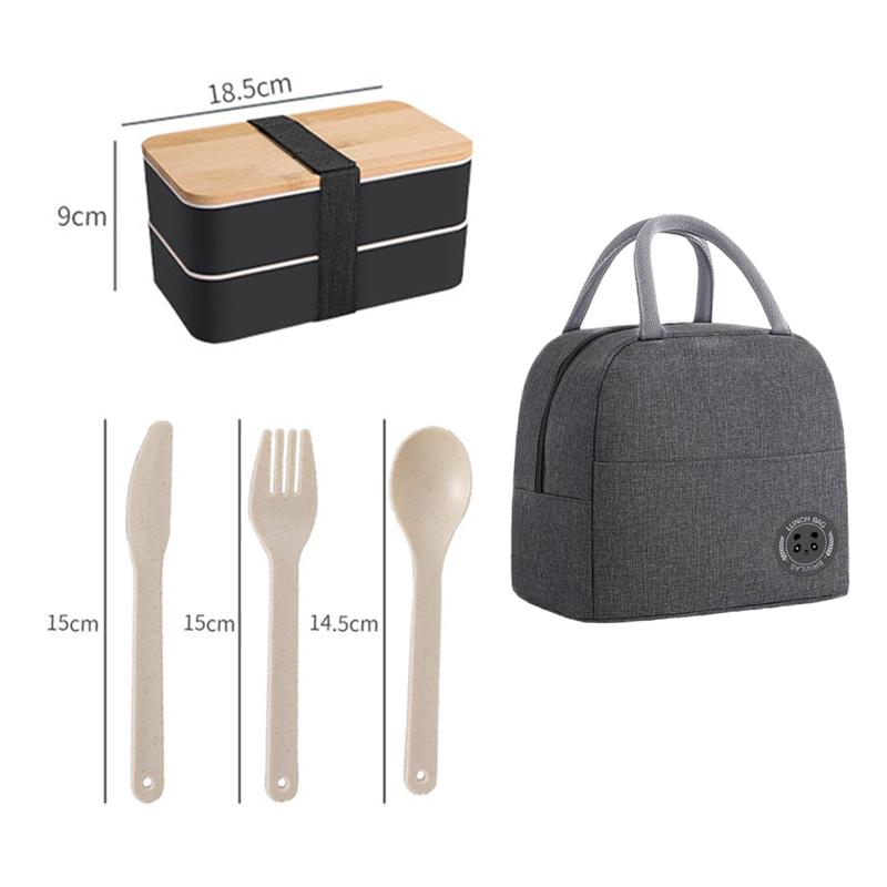 弁当箱 男性 子供 2段 高校男子 女子 高校女子 お弁当箱 おしゃれ 学生 オフィス 職場 シンプル 電子レンジ対応 フォーク・ナイフ・スプーン付き 爆買 |  | 07