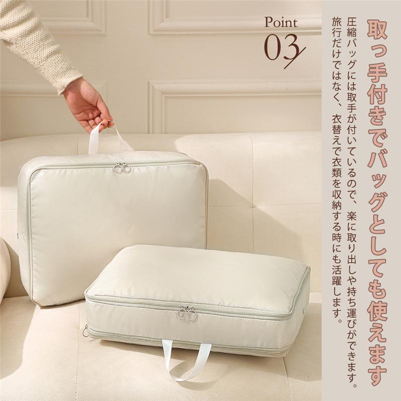 旅行用圧縮袋 トラベルポーチ 旅行 圧縮袋 衣類 収納 ファスナー 軽量 出張 簡単 防災 スペース 小分けバッグ 洗える クローゼット コンパクト |  | 09