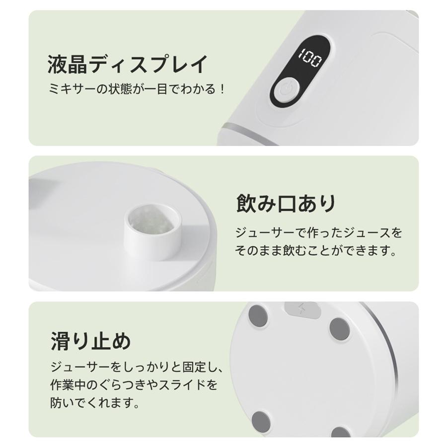 ジューサー ミキサー 600ML コードレス 12枚刃 大容量 スムージー 氷も