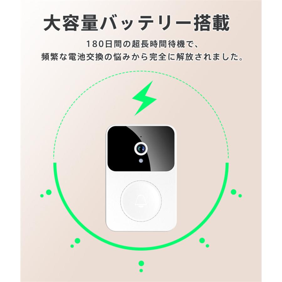 インターホン ワイヤレス 工事不要 カメラ付き WIFI チャイム 玄関 ドアベル 呼び鈴 防犯対策 遠隔監視 インターフォン 受信機 ドアホン 通話 爆買 |  | 08