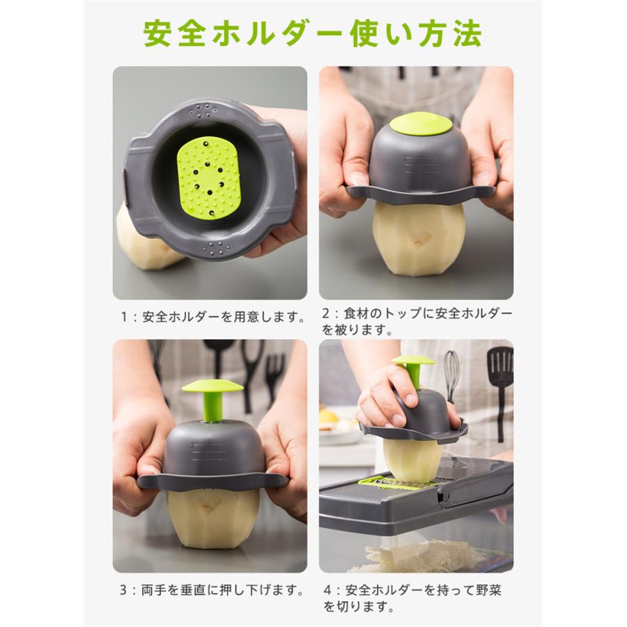 スライサー 多機能 千切り 水切りカゴ おろし器 拍子木切り さいの目切り あられ切り 細切り 小口切り 花形切り みじん切り 玉ねぎ 大根 ...