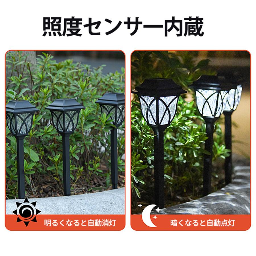 ソーラーライト ガーデン 6個セット 埋め込み センサー 屋外 防水 広角 明るい LED 自動点灯 自動消灯 庭 節電 駐車場 防犯 玄関 夜間 爆買 |  | 06