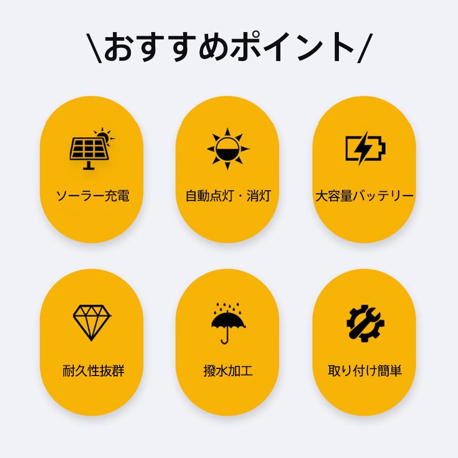 ソーラーライト ガーデン 8個セット 埋め込み センサー 屋外 防水 広角 明るい LED 自動点灯 自動消灯 庭 節電 駐車場 防犯 玄関 夜間 爆買 |  | 04