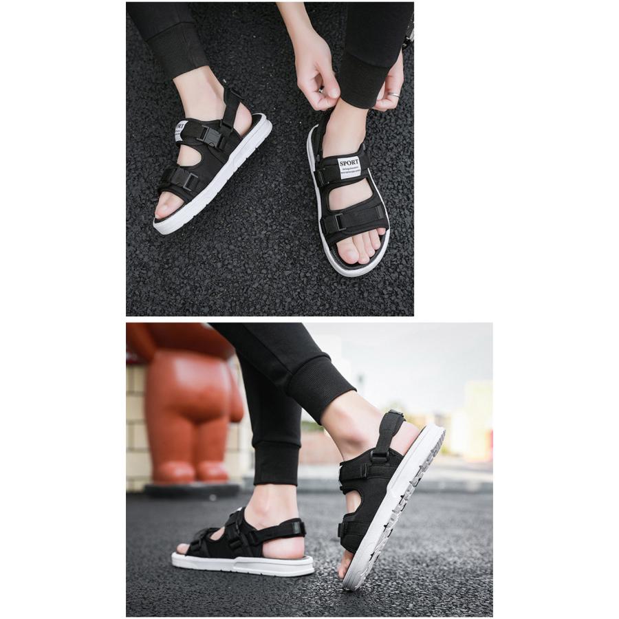 サンダル メンズ スポーツサンダル ビーチサンダル 夏 通気性 厚底 マジックテープ カジュアル 韓国風 滑り止め アウトドア 父の日 歩きやすい |  | 08