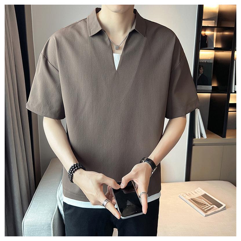 ポロシャツ メンズ 半袖 接触冷感 重ね着 Vネック ゴルフウエア スポーツ 運動着 吸汗速乾 暑さ対策 薄手 無地 夏 父の日 ゆったり 40代 |  | 10