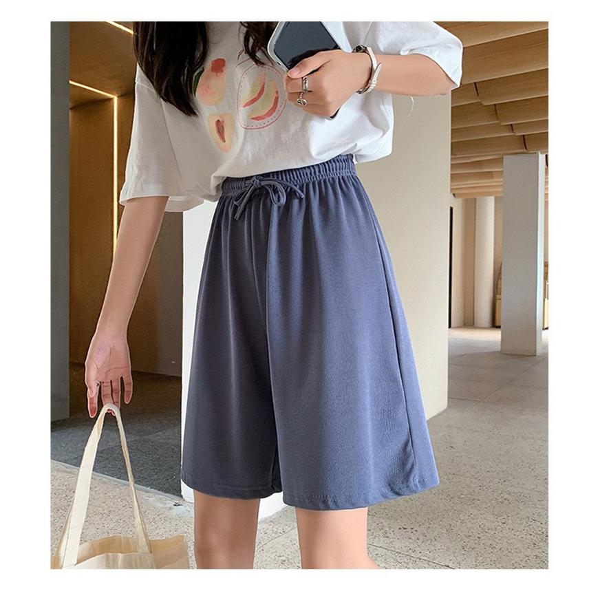 ショートパンツ レディース ハーフパンツ ウエストゴム 短パン ゆったり 接触冷感 無地 ハイウエスト ワイド キレイめ |  | 10