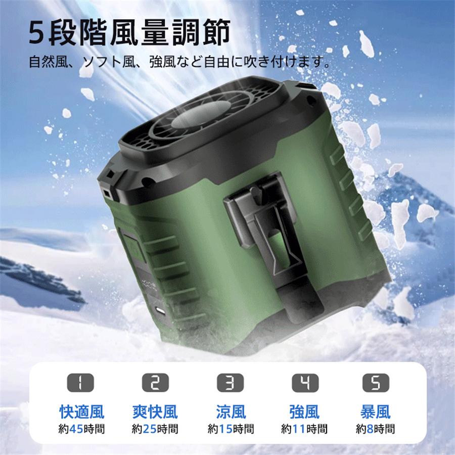 扇風機 腰掛け扇風機 卓上 10000mAh 5段階風量調節 首掛け Max45時間連続使用 携帯便利 大風量 静音 USB充電 ハンディファン 爆買 【期間限定＆2点10％OFF】 |  | 05