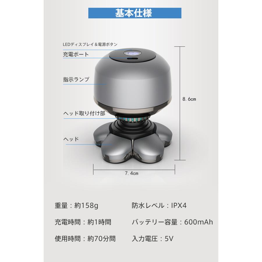 スキンヘッド メンズ 電動シェーバー 電動バリカン 6Dスキンヘッド 乾湿両用 トリマー 5in1 髭剃り 髪剃り 防水 鼻毛カッター 洗顔ブラシ 爆買 |  | 11