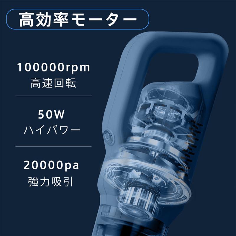 スティッククリーナー本体 20000PA 250W 掃除機 コードレス 20000pa 吸引力 ハンディ 強力吸引 高性能