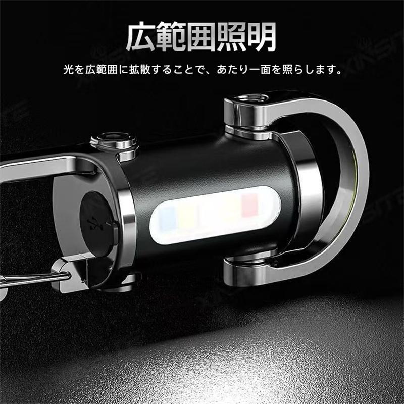 懐中電灯 LEDライト 1200ルーメン ハンディライト 6つモード USB充電式