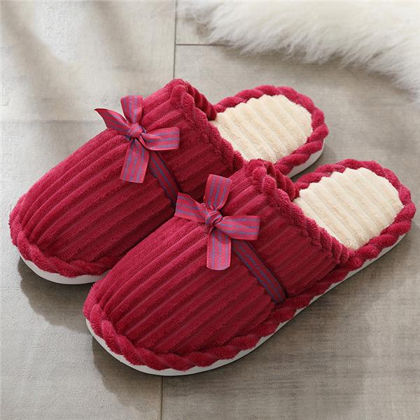 スリッパ メンズ レディース 男女兼用 ルームシューズ 柔らかい エスニック オフィス 来客用 室内 ぺたんこ 軽量 履きやすい ストライプ柄 蝶結び |  | 10