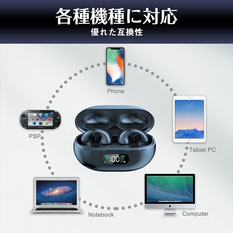 骨伝導イヤホン ワイヤレスイヤホン 片耳/両耳 Bluetooth 5.3 ブルートゥースイヤホン 瞬間接続 Hi-Fi高音 通話可能 マイク内蔵 |  | 12