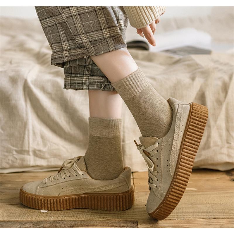 靴下 レディース ソックス 5足セット 蒸れない 厚手 暖かい 多色 女の子 可愛い 通気性 無地 裏起毛 落ち感 冷え対策 快適 爆買 【期間限定＆2点10％OFF】 |  | 08