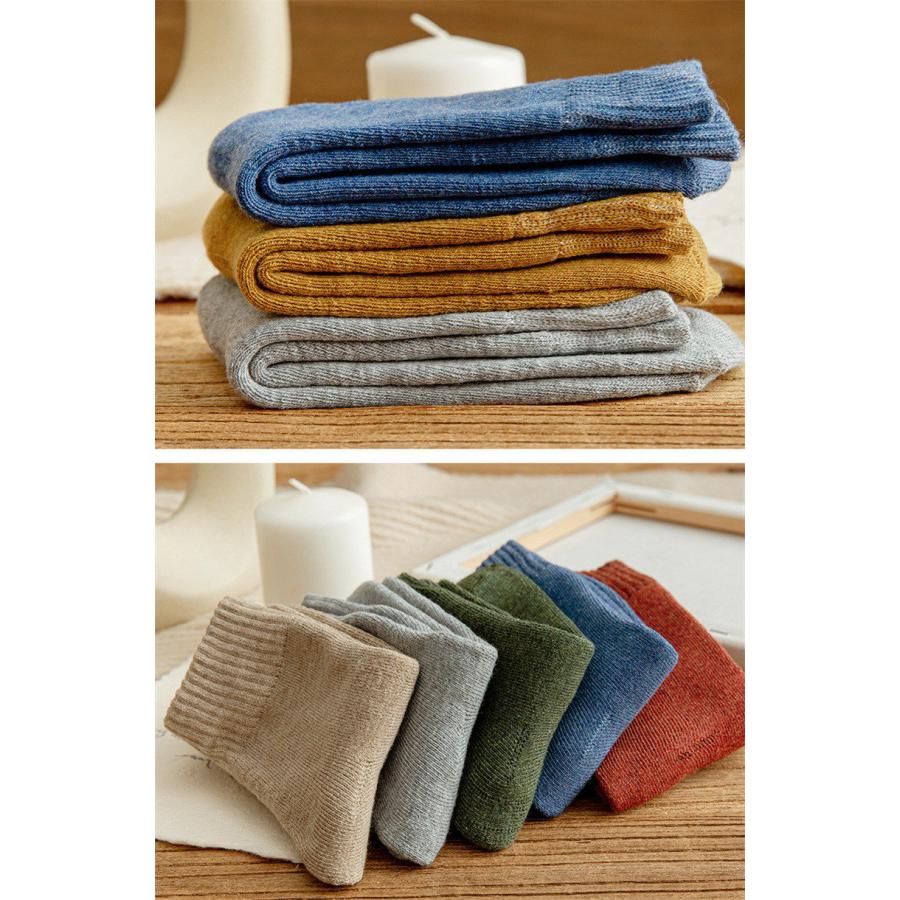 靴下 レディース ソックス 5足セット 蒸れない 厚手 暖かい 多色 女の子 可愛い 通気性 無地 裏起毛 落ち感 冷え対策 快適 爆買 【期間限定＆2点10％OFF】 |  | 10