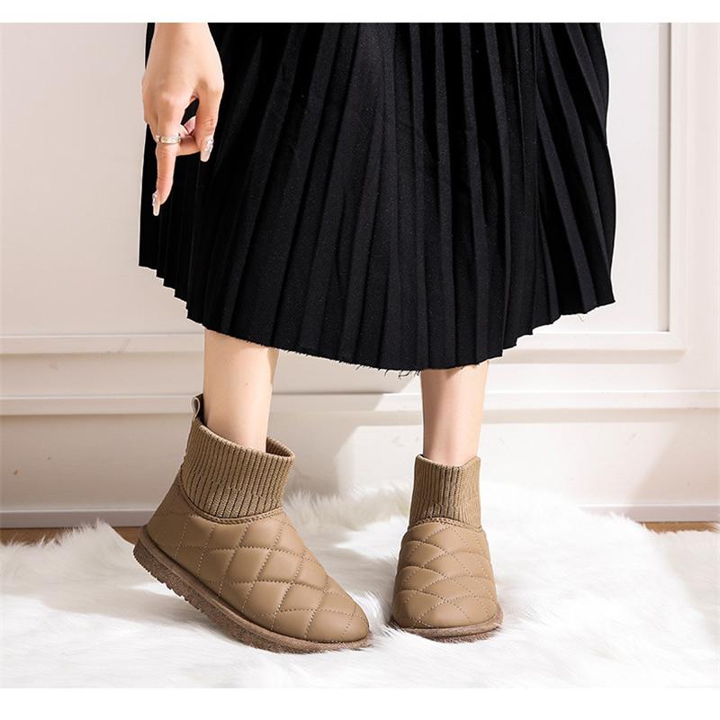 ムートンブーツ レディース ボアシューズ 菱形柄 裏ボア 裹起毛 滑り止め フラット 歩きやすい 暖かい 新作 可愛い アウトドア |  | 14