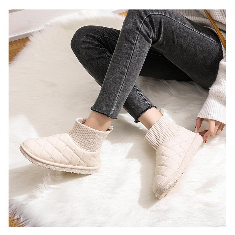 ムートンブーツ レディース ボアシューズ 菱形柄 裏ボア 裹起毛 滑り止め フラット 歩きやすい 暖かい 新作 可愛い アウトドア |  | 08