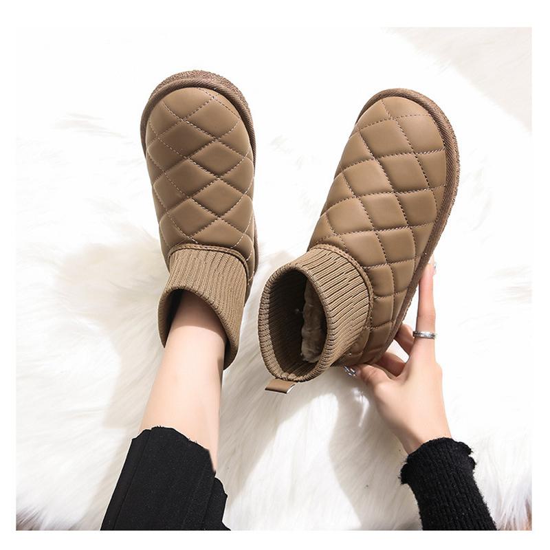 ムートンブーツ レディース ボアシューズ 菱形柄 裏ボア 裹起毛 滑り止め フラット 歩きやすい 暖かい 新作 可愛い アウトドア |  | 11