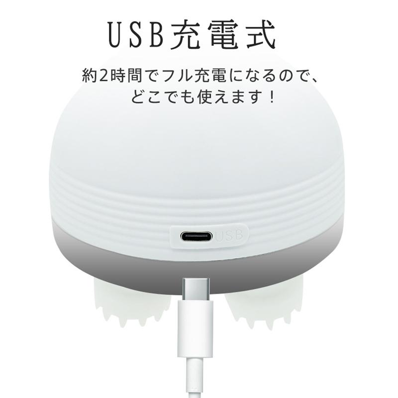 ヘッドスパ 頭皮マッサージ器 4つモード ヘッドマッサージ器 防水 乾湿