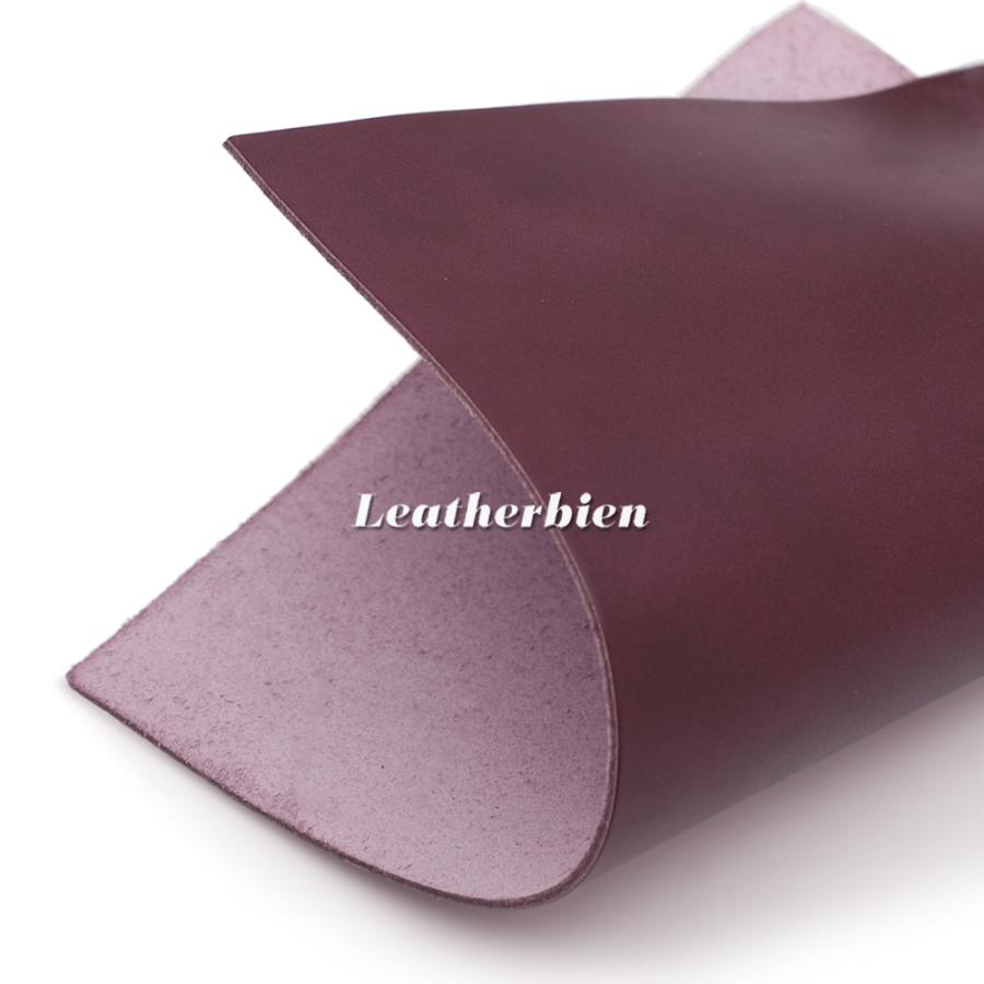 レザークラフト 革 ヌメ革 ワイン A4 サイズ 3枚セット : Leatherbien 