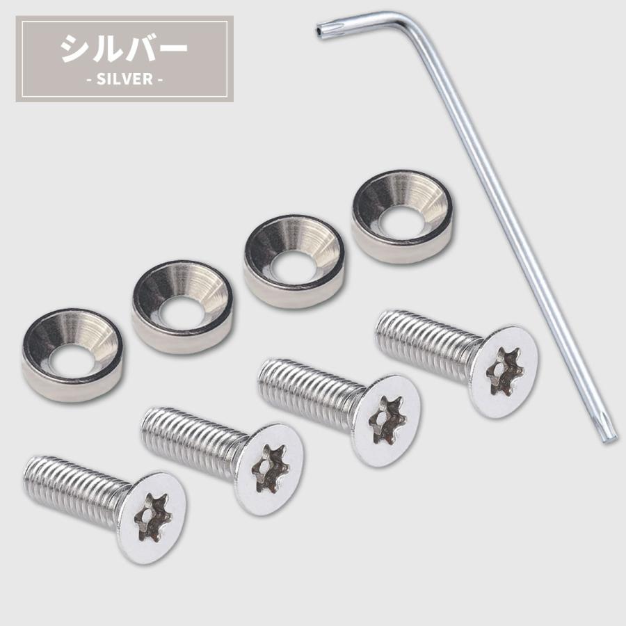 ナンバープレート ボルト 盗難防止 ネジ ナンバーボルト ステンレス ワッシャー 盗難防止用ボルト | ブランド登録なし | 14