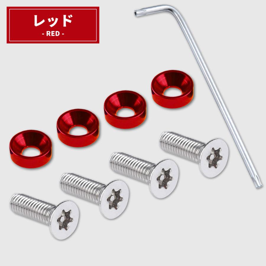 ナンバープレート ボルト 盗難防止 ネジ ナンバーボルト ステンレス ワッシャー 盗難防止用ボルト | ブランド登録なし | 02