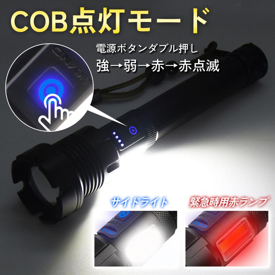 led 懐中電灯 LED携帯灯　光るんです＋ 『新品未使用品』 強力 充電式 ハンディライト led懐中電灯 ledライト 軍用 ライト・ランタン