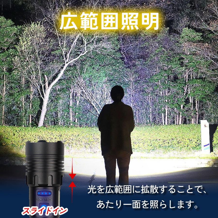 懐中電灯 led 強力 軍用 ledライト led懐中電灯 ハンディライト 充電式