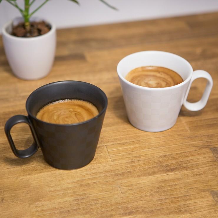 生涯を添い遂げるマグ マグカップ 有田焼 市松 ペアセット ブラックマット・ホワイトマット ギフトボックス コーヒーカップ ペアギフト |  | 02