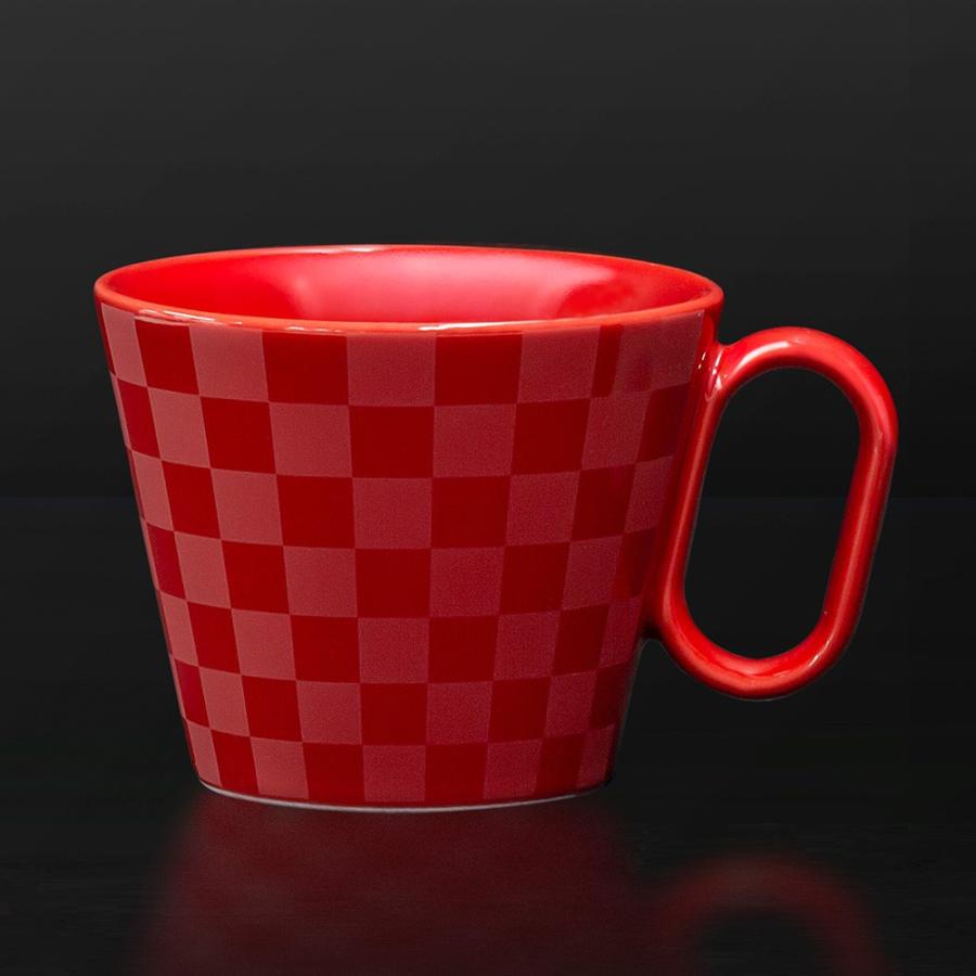 生涯を添い遂げるマグ マグカップ 有田焼 市松 ペアセット レッド・ホワイト (艶) ギフトボックス グッドデザイン賞 コーヒーカップ ペアギフト 日本製 |  | 02